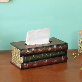 Vintage Book Tissue Box